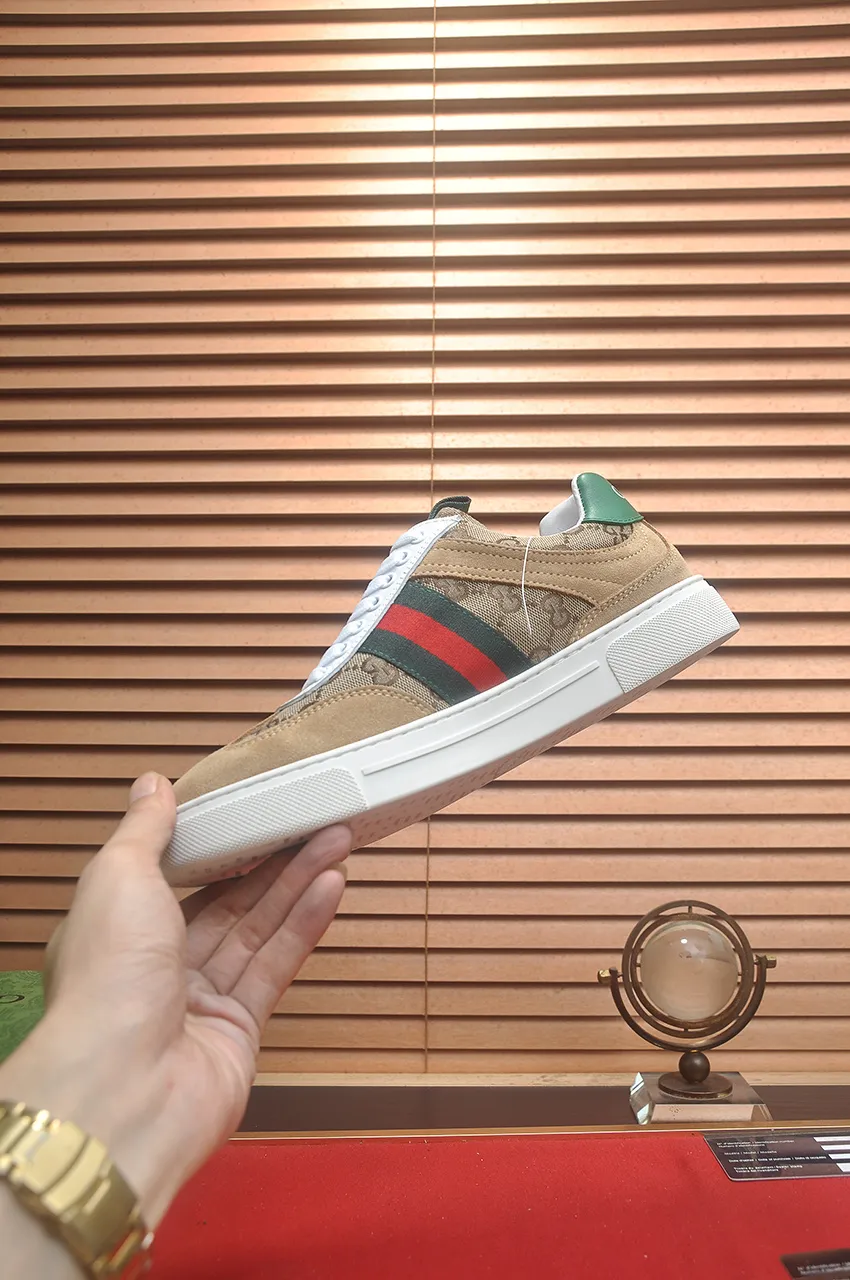 Men's men's shoes💰440💶[GUCCI] official website 1:1 men's sports shoes are now on the market. They are made of original fabric + water-dyed sheepskin lining, plus the official website original 1:1 comfortable outsole. Fashionable and versatile, super comfortable and breathable. Standard shoe size 38/45 (custom-made size 45 is non-refundable)